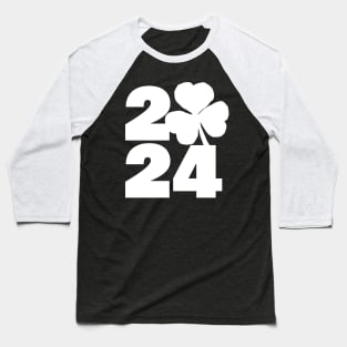 2024 St Patricks Day in White Baseball T-Shirt